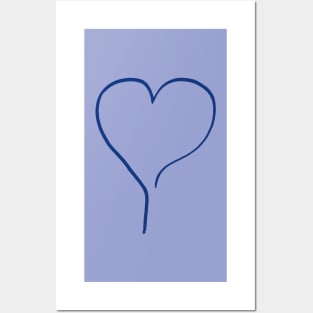 My Blue Heart on the right line  - Oneliner Posters and Art